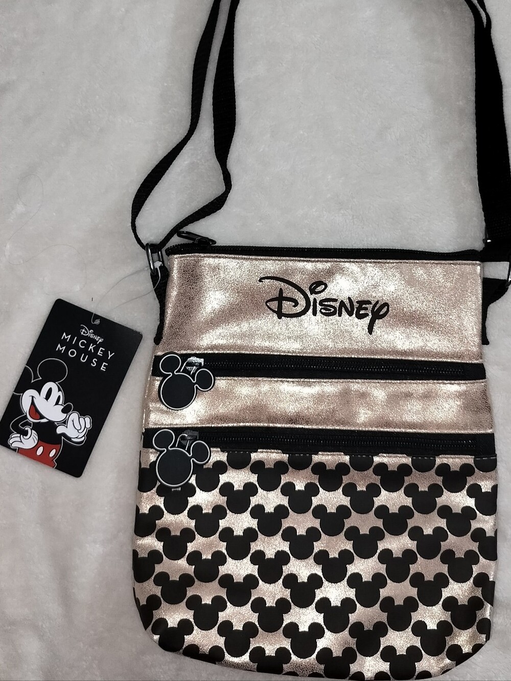 Disney Rose Gold Mickey Mouse Crossbody Bag for Women NWT+ Child Fanny Pack